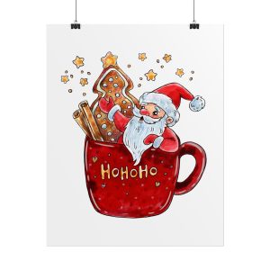 Santa Ho Ho Ho Christmas Poster