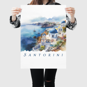 Santorini Greece Poster