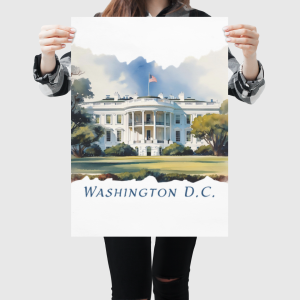 Washington D.C. White House Poster
