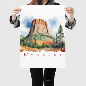 Wyoming Devil's Tower Poster