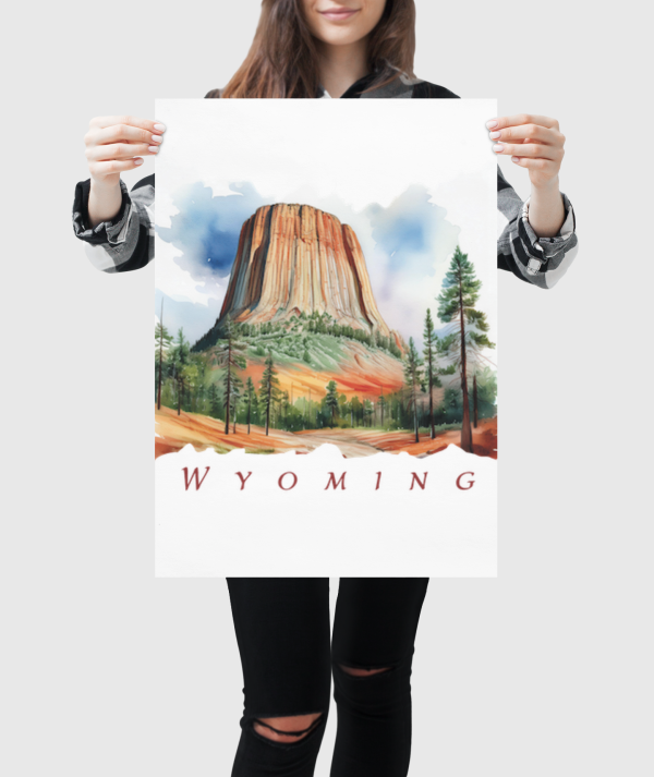 Wyoming Devil's Tower Poster